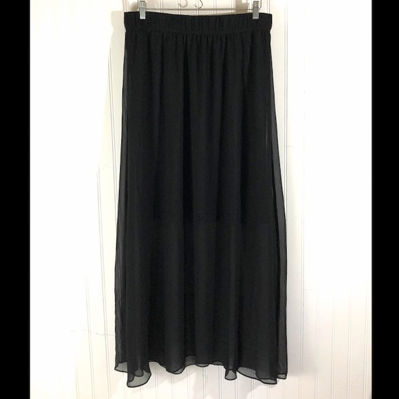Lane Bryant mini maxi sheer skirt 14 16 - Picture 2 of 5